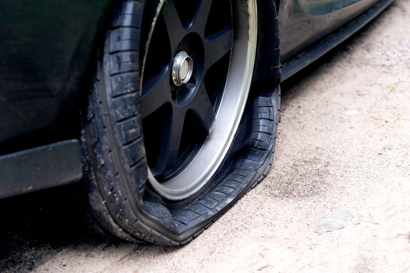 What should I do if I get a flat tyre?